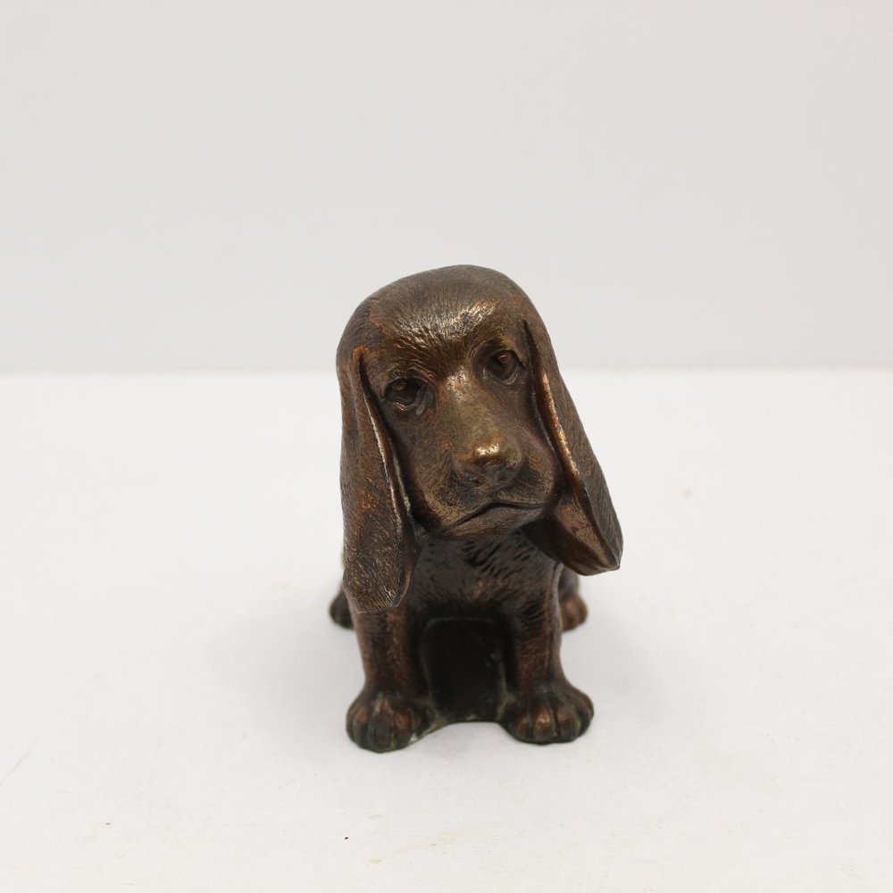 Vintage Morgan Metal Hound Dog Bank